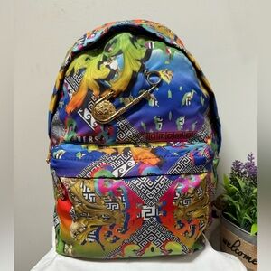 ❌SOLD❌ Versus Versace Nylon Large Backpack with gold pin